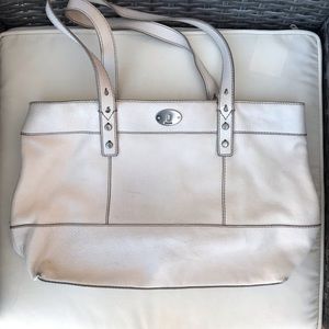 Fossil White Shoulder Bag Purse Leather